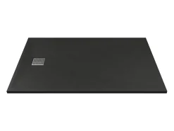 Base de chuveiro extra plana de pousar ou de encastar preto C120 x L90 cm MIRNOSA
