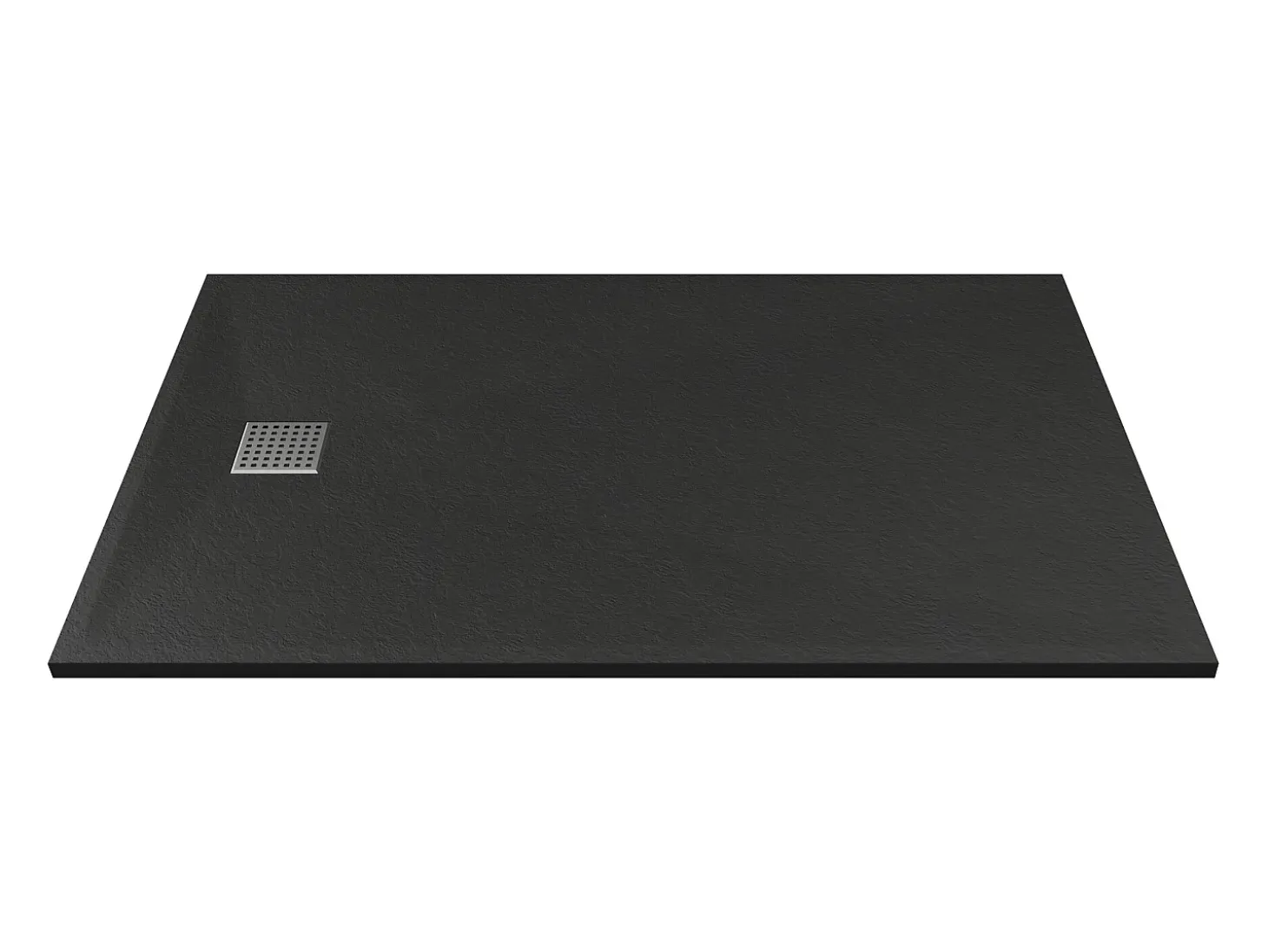Base de chuveiro extra plana de pousar ou de encastar preto C120 x L90 cm MIRNOSA