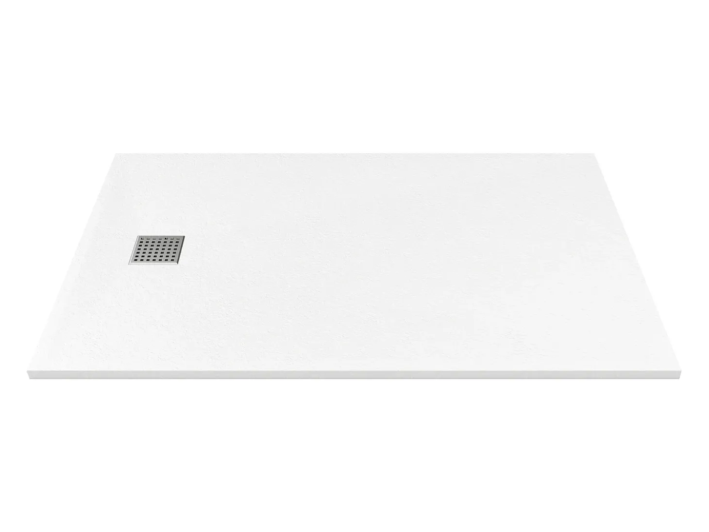Base de chuveiro extra plana de pousar ou de encastrar cortável branco C140 x L90 cm MIRNOSA