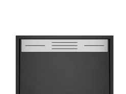Base de chuveiro extra plana de pousar ou de encastrar cortável resina SMC preto C120 x L80 cm - LYROSA