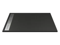 Base de chuveiro extra plana de pousar ou de encastrar cortável resina SMC preto 160x90 cm LYROSA