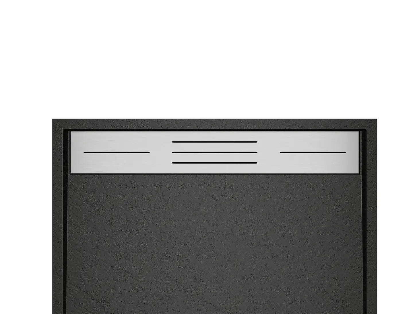 Base de chuveiro extra plana de pousar ou de encastrar cortável preto C140 x L90 cm LYROSA