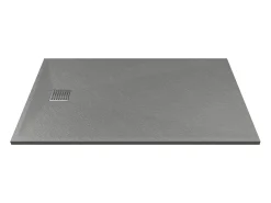Base de chuveiro extra plana de pousar ou de encastrar cortável cinza C140 x L90 cm MIRNOSA