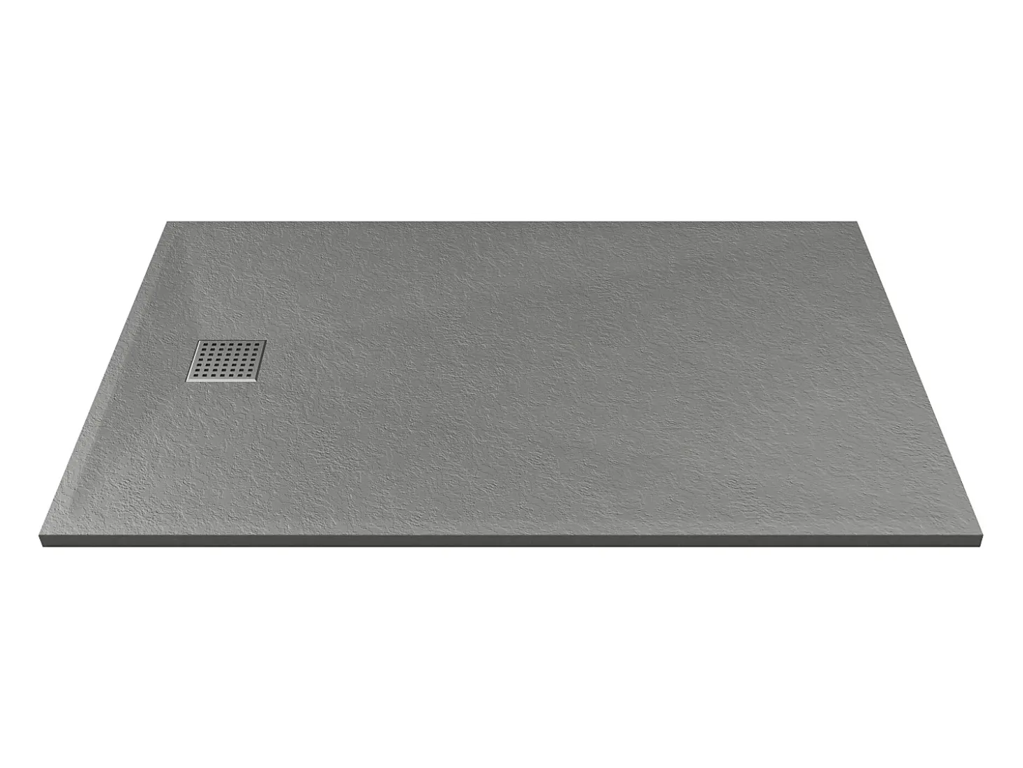 Base de chuveiro extra plana de pousar ou de encastrar cortável cinza C140 x L90 cm MIRNOSA