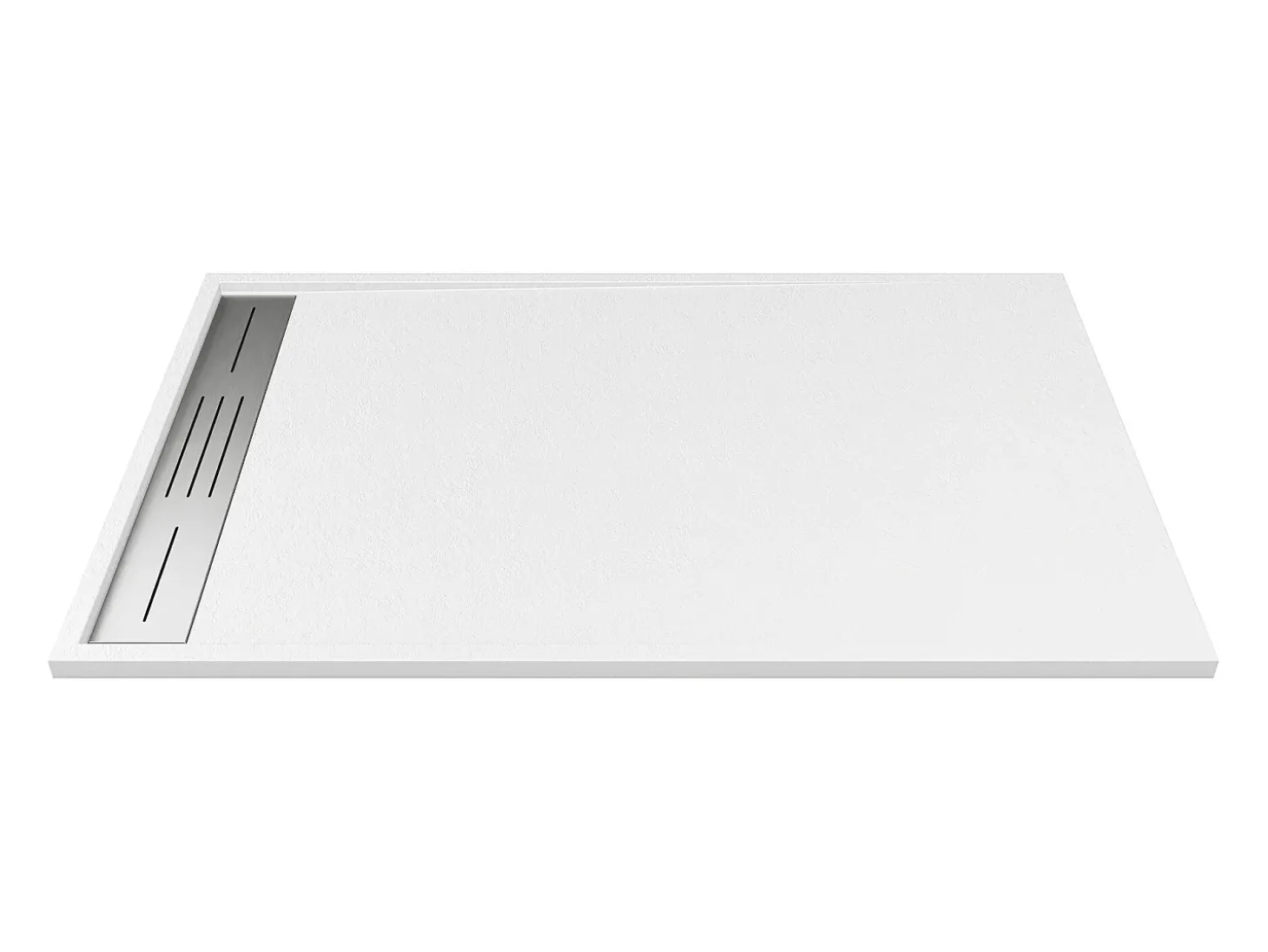 Base de chuveiro extra plana de pousar ou de encastrar cortável resina SMC, com sifão, C140 x L90 cm LYROSA
