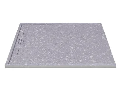 Base de chuveiro italiana cortável em resina SMC - Efeito Terrazzo - 120 x 90 cm - LYROSA