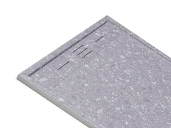 Base de chuveiro italiana cortável em resina SMC - Efeito Terrazzo - 120 x 90 cm - LYROSA