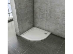Base de duche Curvo Semicircular 100x100x3cm Gelcoat branco extra plano antiderrapante-AICA