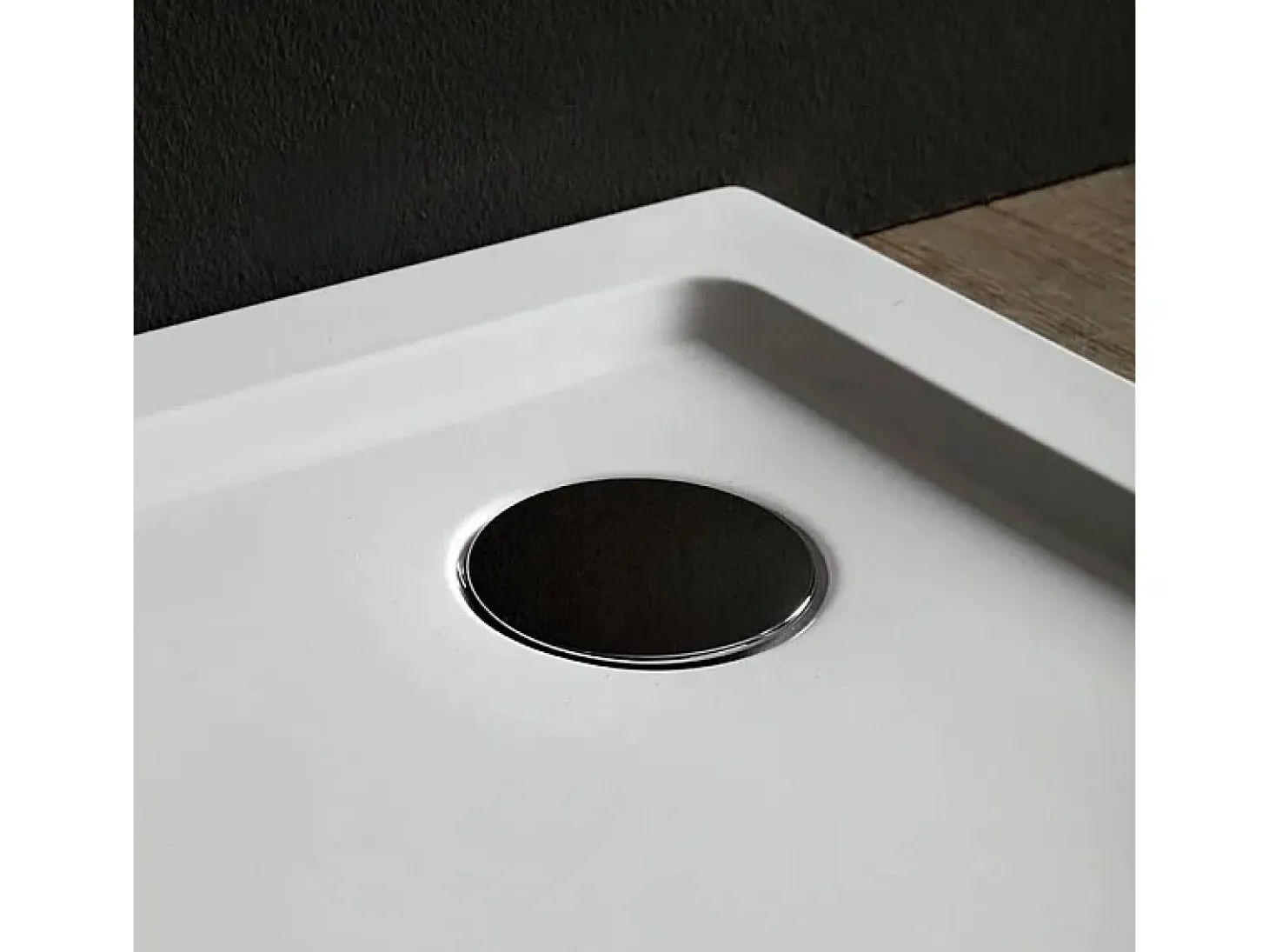 Base de duche de canto semicircular fina "Aosta" em acrílico e ABS cm 80x80h