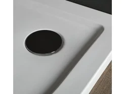 Base de duche de canto semicircular fina