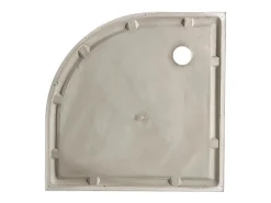 Base de duche de canto semicircular fina