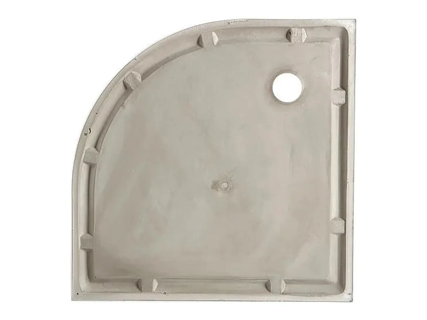 Base de duche de canto semicircular fina "Aosta" em acrílico e ABS cm 80x80h