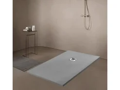 Base de duche de resina antiderrapante | Inclui válvula de escoamento e grelha | Cor Cinza | 200x75cm