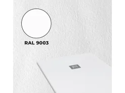 Base de duche de resina antiderrapante | Inclui válvula de escoamento e grelha | Cor Branco | 180x75cm