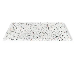 Base de duche extra-plana recortável em resina SMC - terrazzo laranja - 120 x 90 cm - MIRNOSA