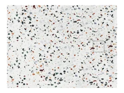 Base de duche extraplana em resina SMC com sifão - terrazzo branco - 140 x 90 cm - MIRNOSA