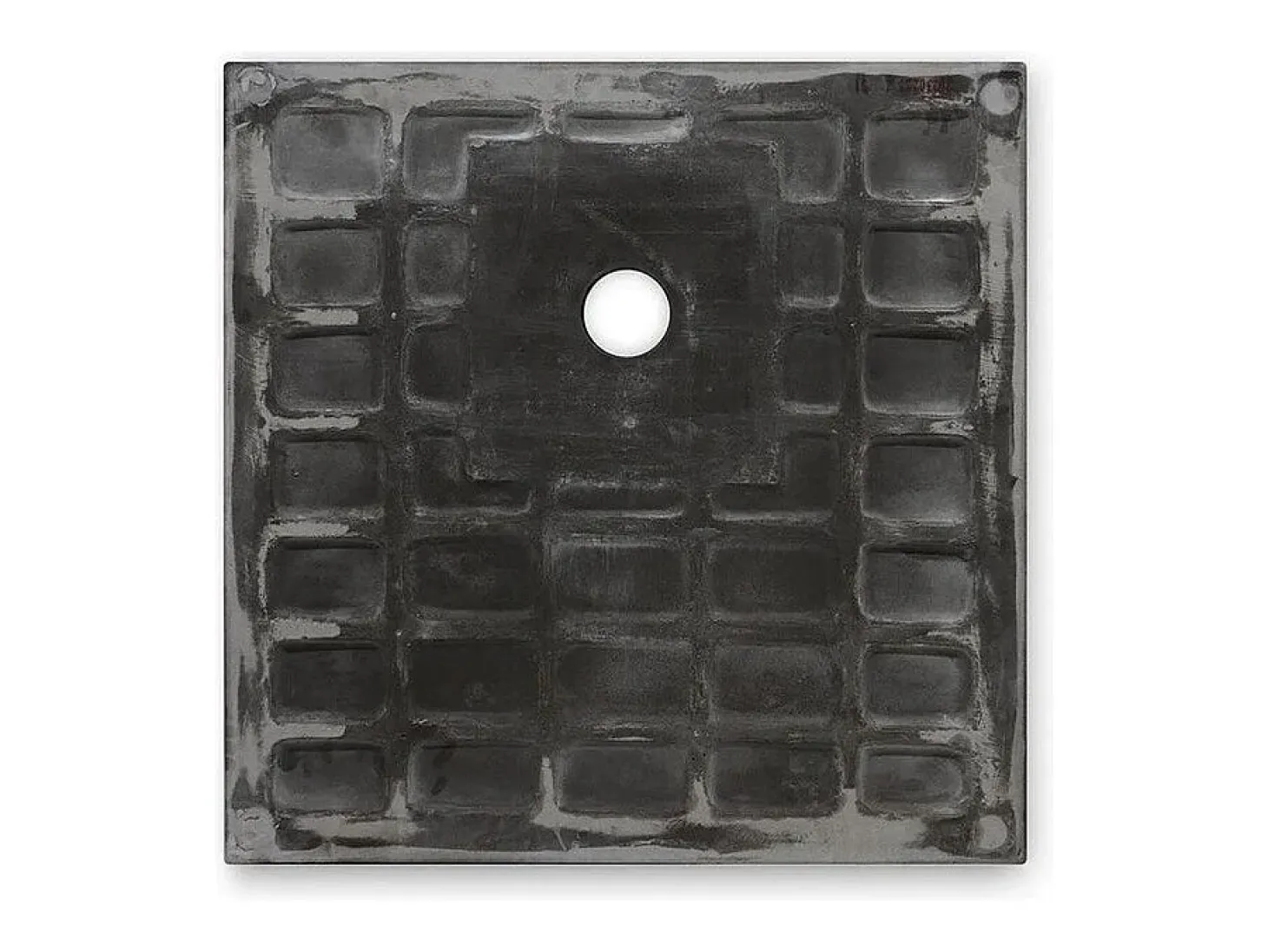 Base de duche quadrada "Denver" em cerâmica fina antiderrapante preta mate 80x80h cm