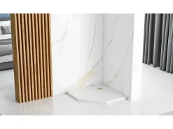 Base De Duche Rea Diamond 80X80X5Cm White