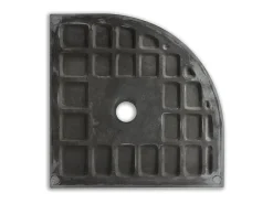 Base de duche semicircular preta 