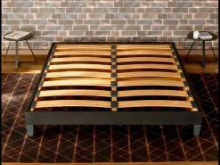 Base de ripas 140x 190 cm - Estrutura durável de madeira de abeto de alta qualidade - Preto - Confortável Douce Lune®