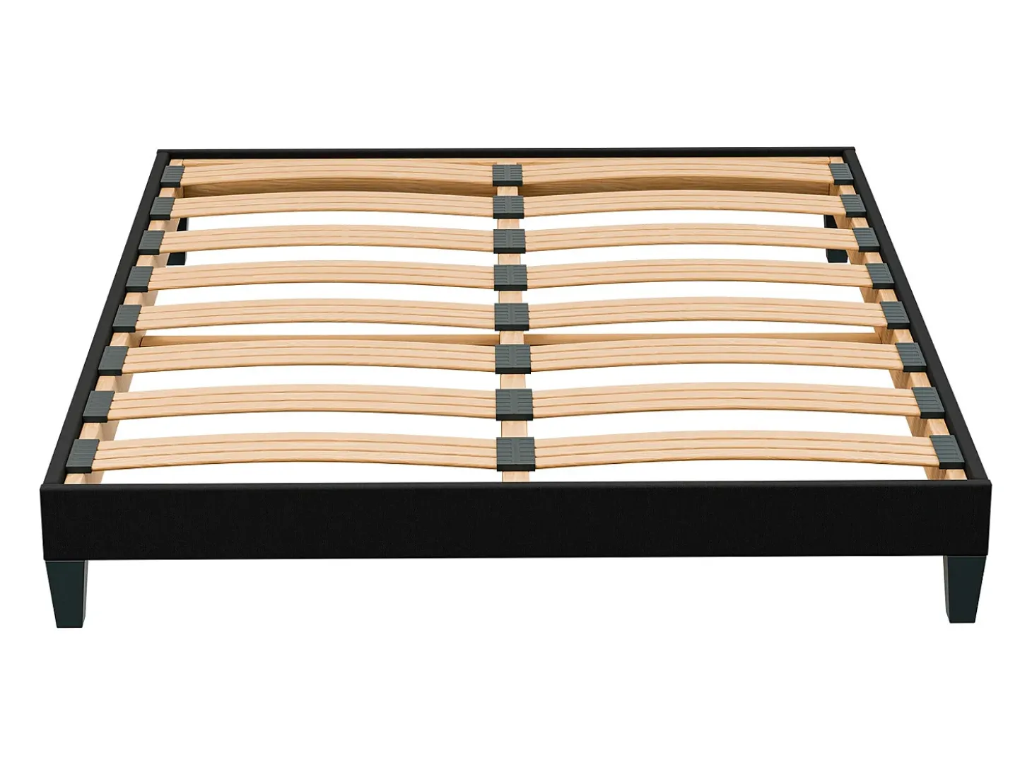 Base de ripas 90x 190 cm - Estrutura durável de madeira de abeto de alta qualidade - Preto - Confortável Douce Lune®