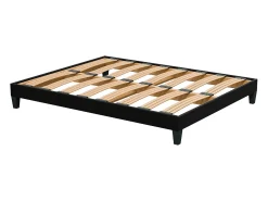 Base de ripas 90x 190 cm - Estrutura durável de madeira de abeto de alta qualidade - Preto - Confortável Douce Lune®
