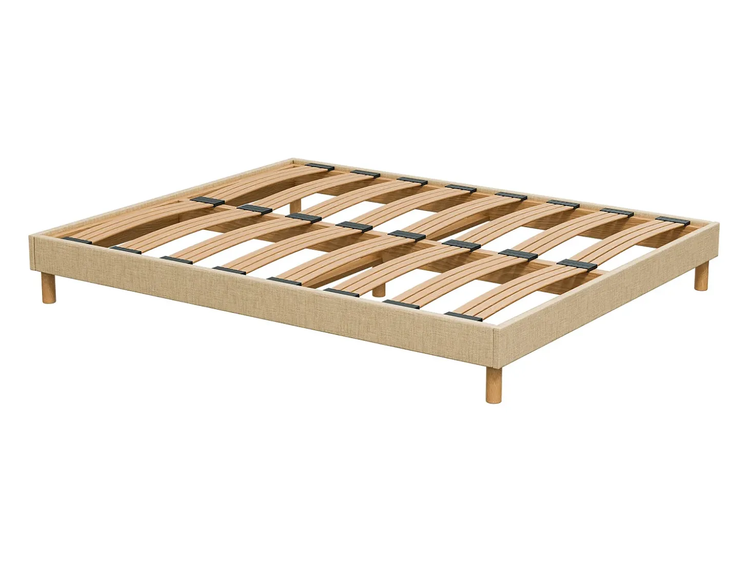 Base de ripas 160x 200 cm - Madeira de abeto Estrutura durável de alta qualidade - Bege - Confortável Douce Lune®