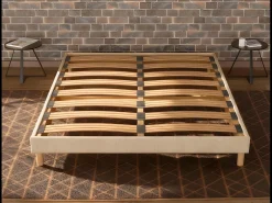 Base de ripas 140x 190 cm - Madeira de abeto Estrutura durável de alta qualidade - Bege - Confortável Douce Lune®