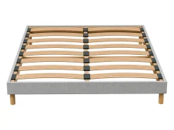 Base de ripas 90x 200 cm - Madeira de Abeto Estrutura Sólida e Durável de Alta Qualidade - Cinza Claro - Confortável Douce Lune®