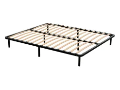 Base de ripas 140x 190 cm Estrutura sólida de metal preto de alta qualidade - Confortável Douce Lune®