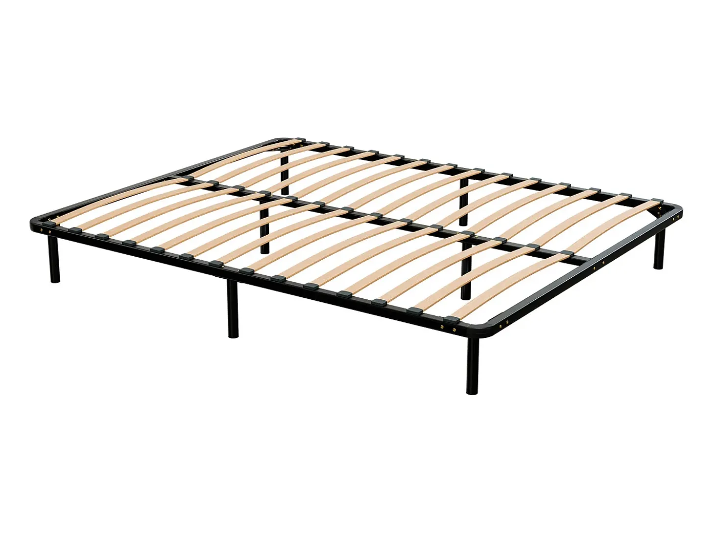 Base de ripas 140x 190 cm Estrutura sólida de metal preto de alta qualidade - Confortável Douce Lune®