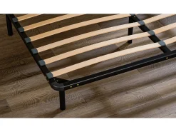 Base de ripas 180x 200 cm Estrutura sólida de metal preto de alta qualidade - Confortável Douce Lune®