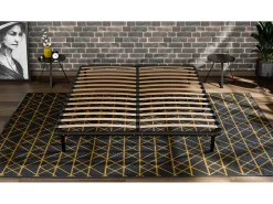 Base de ripas 90x 200 cm Estrutura sólida de metal preto de alta qualidade - Confortável Douce Lune®