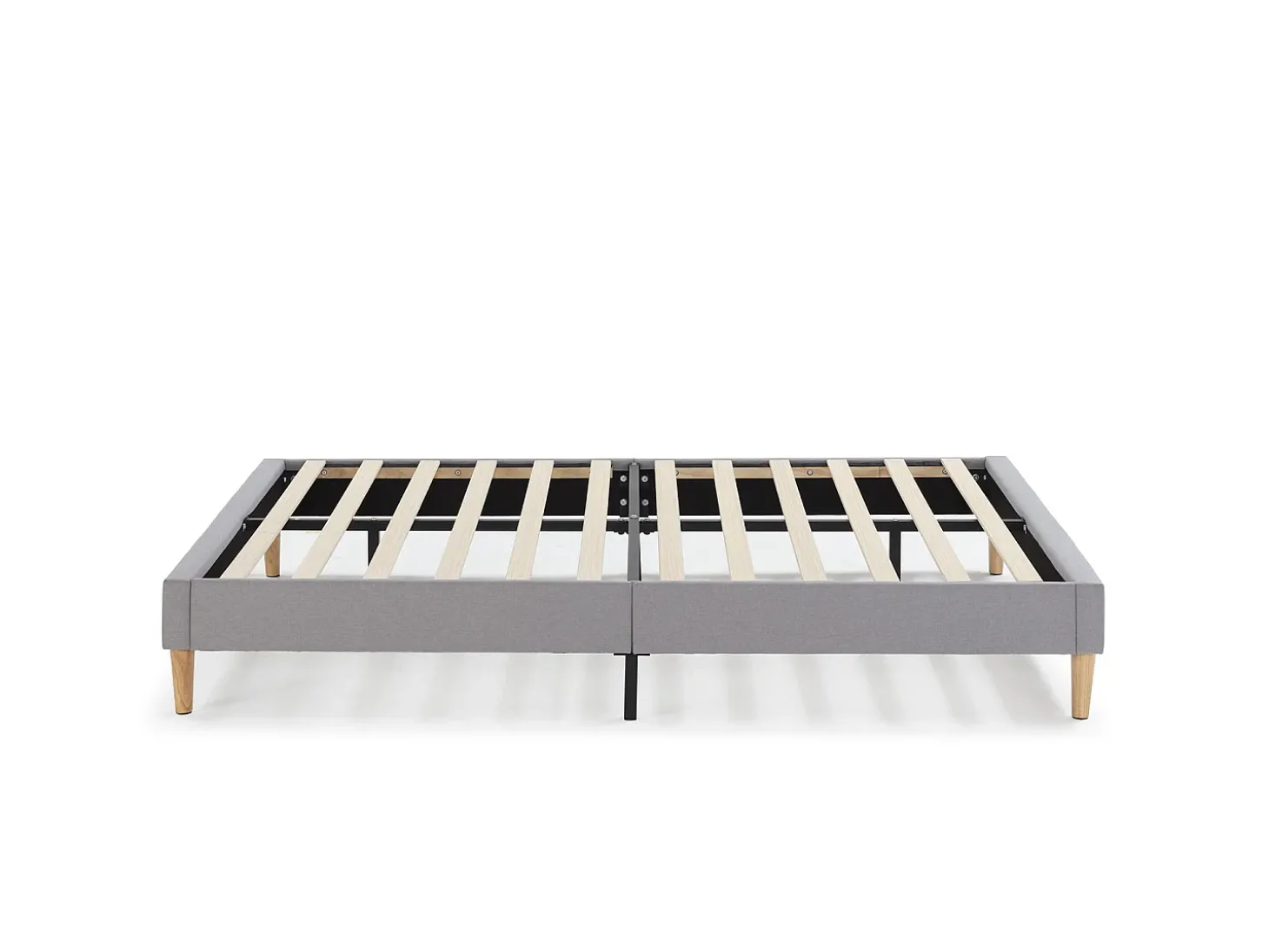 Base estofada + Cabeceira Aura 150x190 cm Cinza Claro