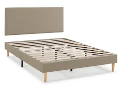 Base estofada + Cabeceira Aura 150x190 cm Bege
