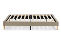 Base estofada + Cabeceira Aura 150x190 cm Bege