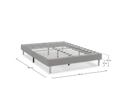 Base estofada Aura 140x200 cm Bege