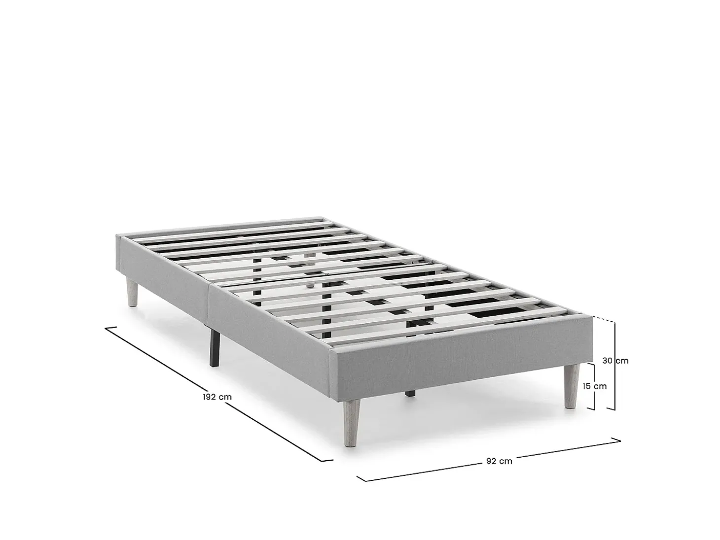Base estofada Aura 90x190 cm Bege