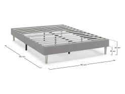 Base estofada Aura 150x190 cm Bege