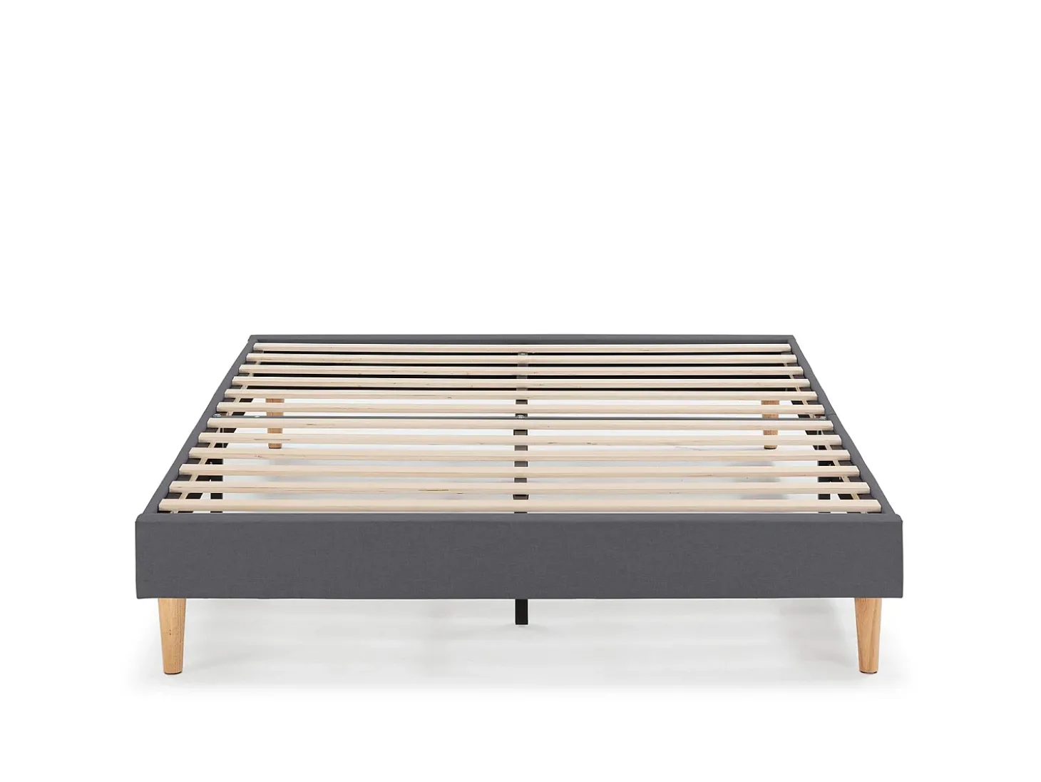 Base estofada Aura 150x190 cm Cinza Escuro