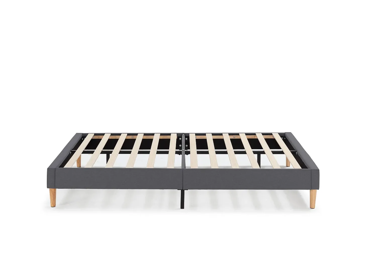 Base estofada Aura 150x190 cm Cinza Escuro