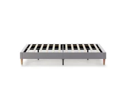 Base estofada Aura 90x190 cm Cinza Claro