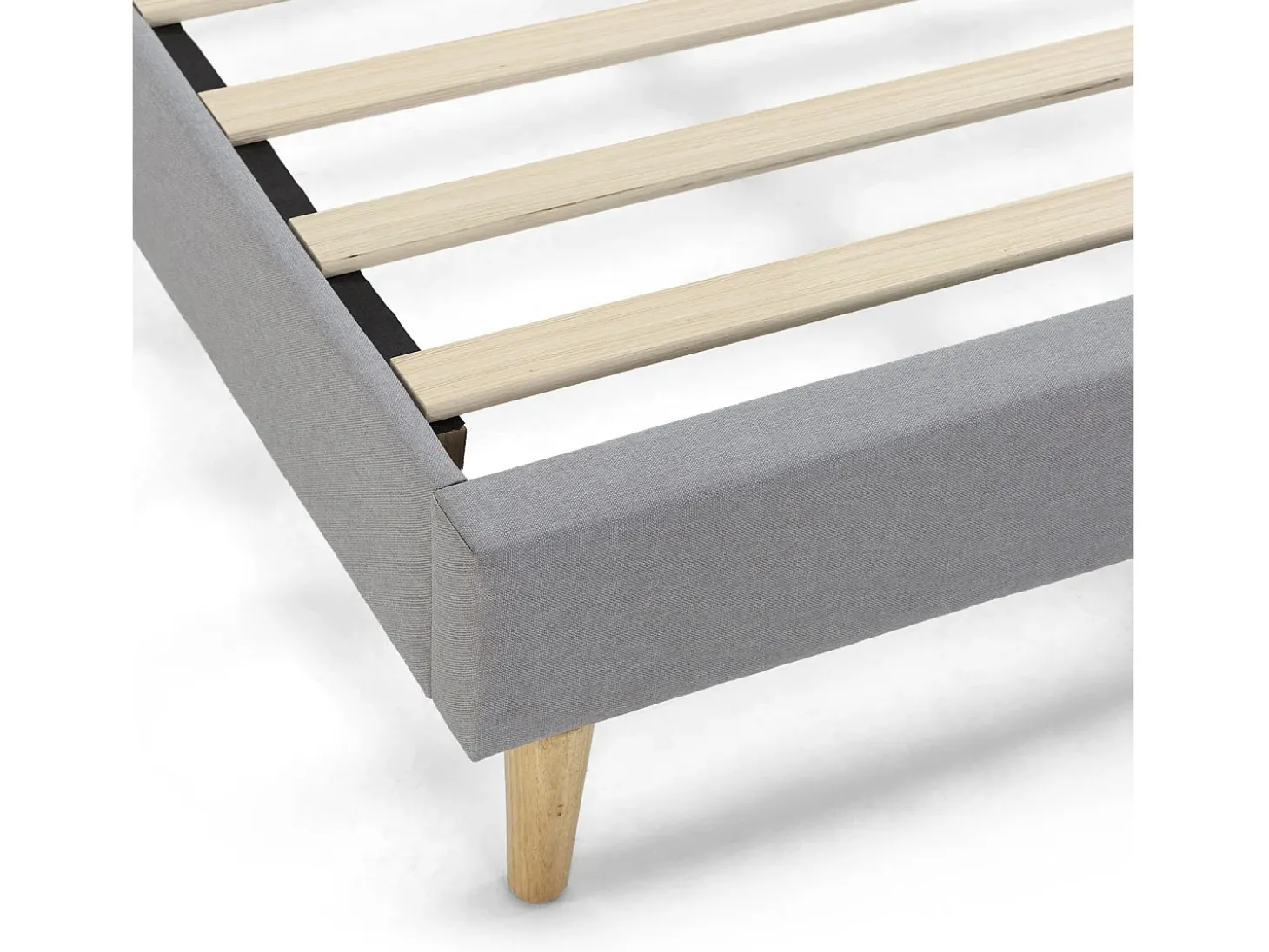 Base estofada Aura 90x190 cm Cinza Claro