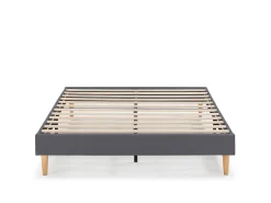 Base estofada Aura 160x200 cm Cinza Escuro