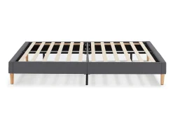 Base estofada Aura 140x190 cm Cinza Escuro