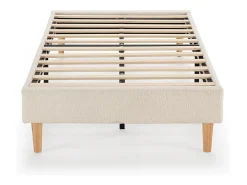 Base estofada Niebla 90x190 cm Tecido ovelha bege