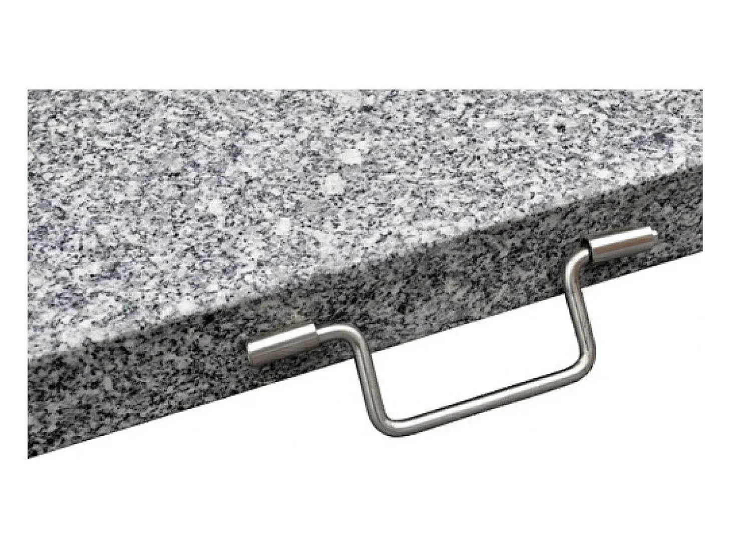 Base para guarda-sol em granito polido 30 kg com rodas e alça 38 a 48 mm cinza 2202026/2