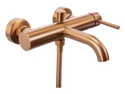 Bathtub De Piso Rea Lungo Brush Copper