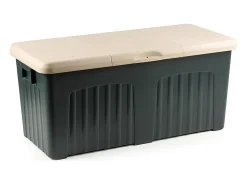 Baule Foligno, Recipiente de armazenamento multiuso, Baú moderno, 100% Fabricado na Itália, 125x57h56 cm, Cinza