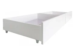 Beliche + 2 gavetas madeira branca 90x195cm